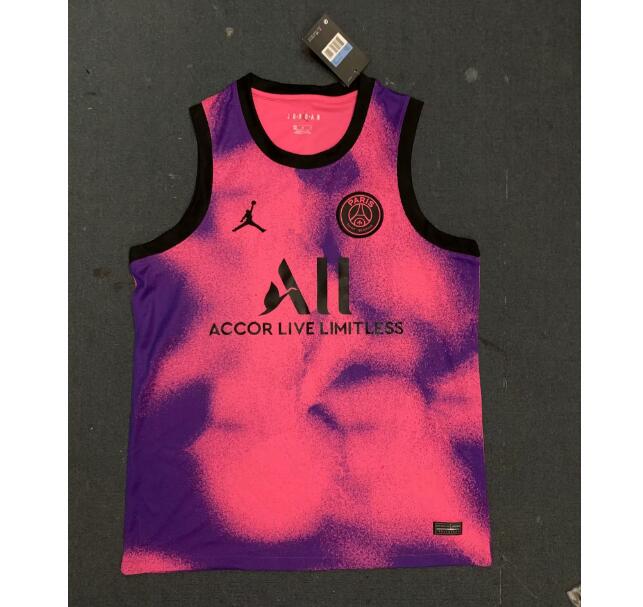 2021/22 PSG Fourth Away Purple Pink Soccer Vest Shirt